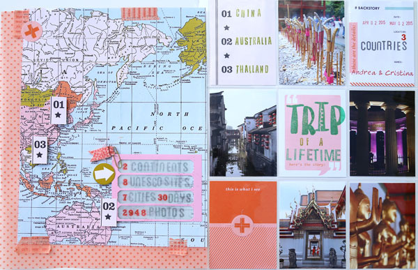 Trip of a Lifetime hybrid pocket scrapbooking double page by Cristina using Viewpoint (Kit) by Sahlin Studio by Sahlin Studio - AddOn to Memory Pocket Monthly MPM Subscription