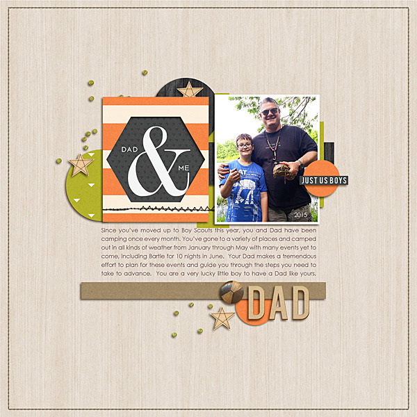 Dad digital scrapbooking page by nancybeck using Viewpoint (Kit) by Sahlin Studio by Sahlin Studio - AddOn to Memory Pocket Monthly MPM Subscription