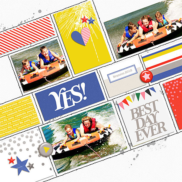 Best Day Ever digital scrapbooking page by Nancy Beck using Celebrate Kit by sahlin studio
