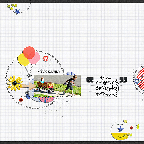Celebrate digital scrapbooking page by NancyBeck using Celebrate Kit by sahlin studio
