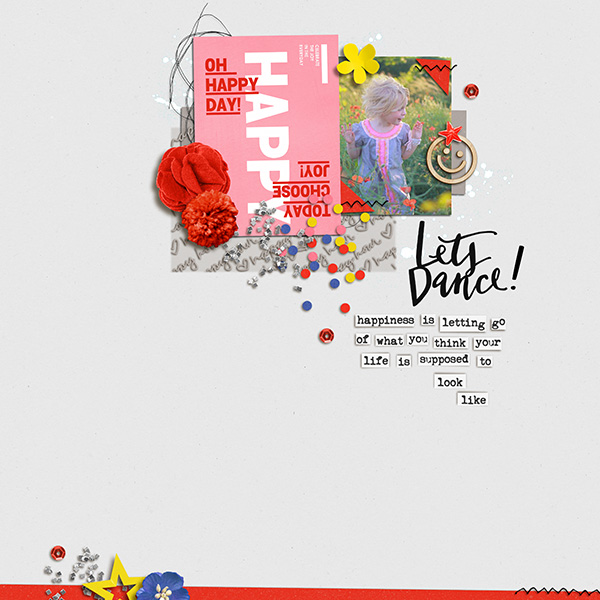 Lets Dance digital scrapbooking page by sucali using Celebrate Kit by sahlin studio