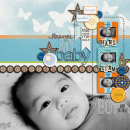 digital scrapbook layout created by dianeskie featuring Retro Color Press Papers by Sahlin Studio