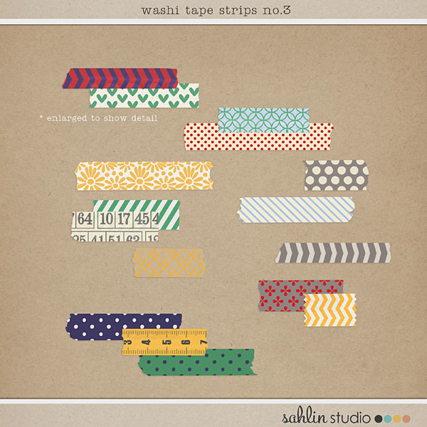 Washi Tape Strips No. 3 by Sahlin Studio
