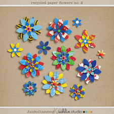 Recycled Paper Flowers No. 2 by Jambo Chameleon and Sahlin Studio