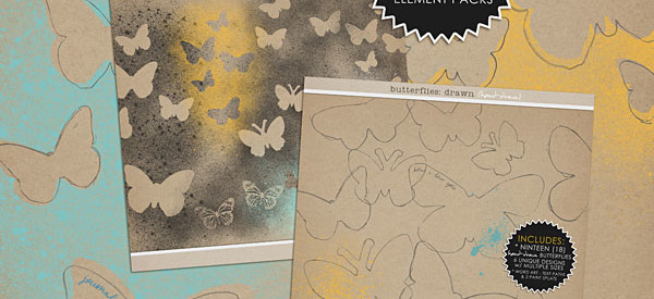 Butterflies: Drawn and Spritz Bundle by Sahlin Studio