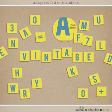 Anagram Letter Tile Alpha by Sahlin Studio