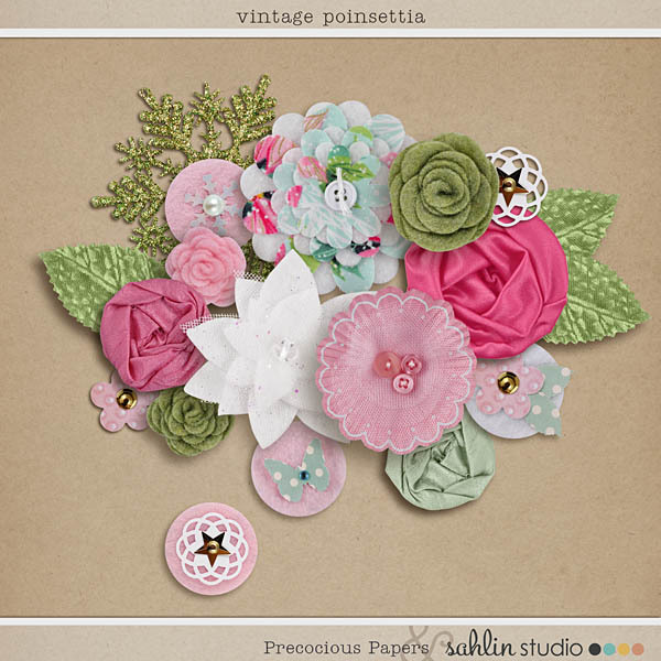 Vintage Poinsettia (Elements) by Sahlin Studio and Precocious Paper