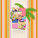 digital scrapbook layout created by liahra featuring Retro Color Press Papers and Fabric Snip Flowers by Sahlin Studio