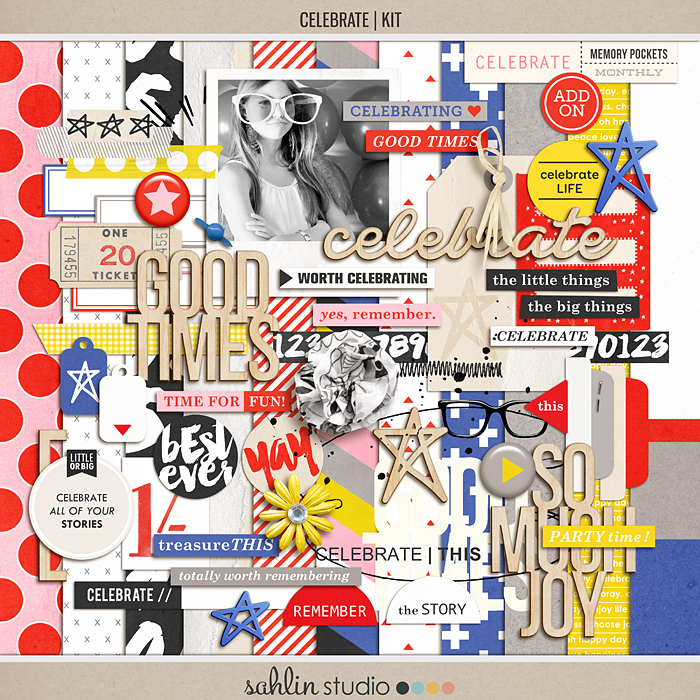 Sahlin Studio, Digital Scrapbooking DesignsCelebrate, August '23 Featured  Products - Sahlin Studio