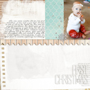 layout featuring Painted: Fresh Snow Papers, Writing in the Snow and Icicles Alpha by Sahlin Studio