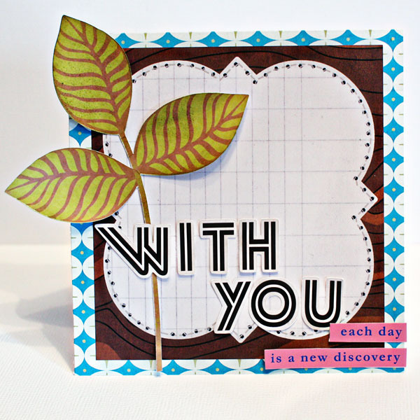 Hybrid Card created by Cristina featuring DIGITAL Paper Piercing / Stitch Holes by Sahlin Studio