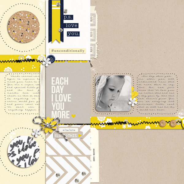 Digital Scrapbooking Layout created by crystalbella77 featuring DIGITAL Paper Piercing / Stitch Holes by Sahlin Studio