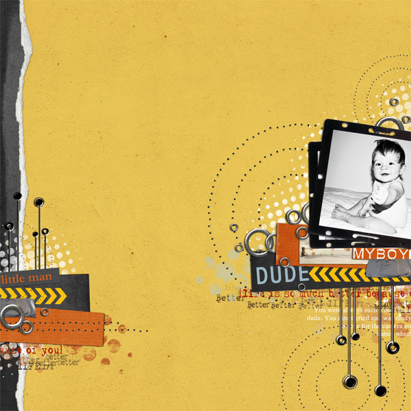 Digital Scrapbooking Layout created by justagirl featuring DIGITAL Paper Piercing / Stitch Holes by Sahlin Studio