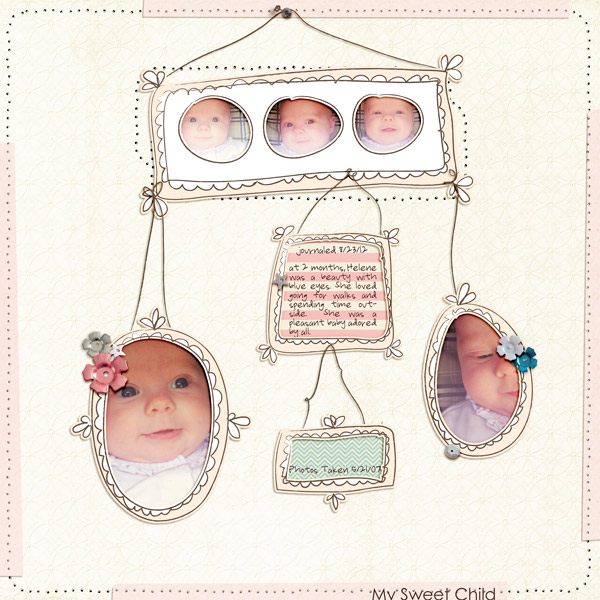 Digital Scrapbooking Layout created by stampin_rachel featuring DIGITAL Paper Piercing / Stitch Holes by Sahlin Studio