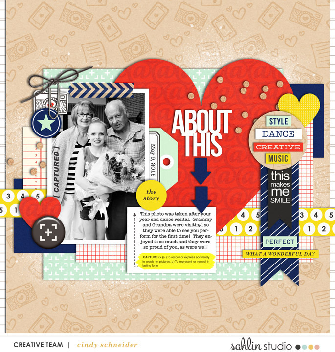 Digital scrapbooking inspiration using Composition by Sahlin Studio