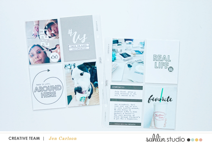 Hybrid Pocket Scrapbooking Inspiration using All About This Digital Stamps by Sahlin Studio