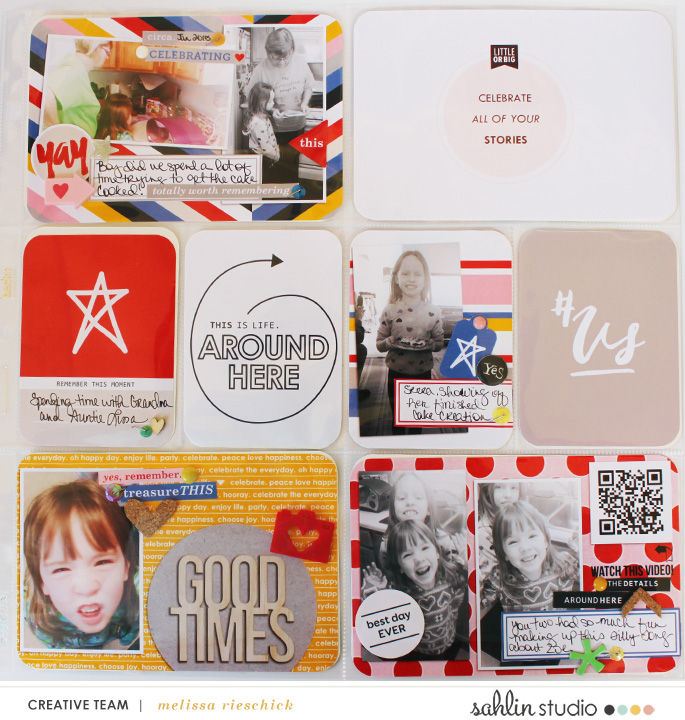 Celebrate hybrid pocket scrapbooking double page (R) by mar using MPM Roots (Neutral) and All About This Add Ons by Sahlin Studio