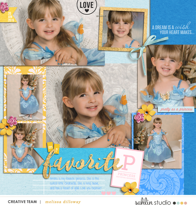 My Favorite Princess digital scrapbooking page by yzerbear19 using MPM Roots (Neutral) and All About This Add Ons by Sahlin Studio