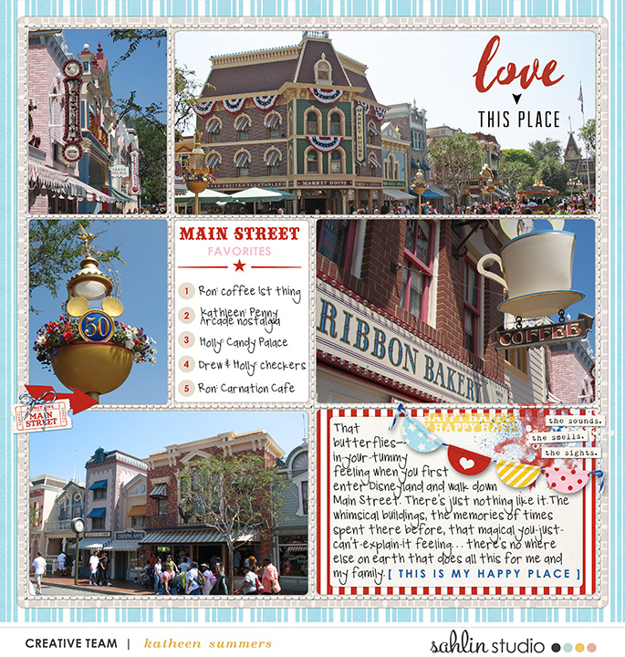 Project Life inspiration page by kathleen.summers  using Project Mouse: Main Street by Britt-ish Designs and Sahlin Studio