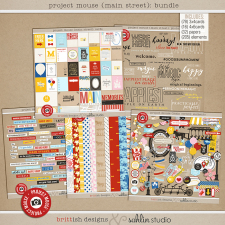 Project Mouse (Main Street): BUNDLE by Britt-ish Designs and Sahlin Studio - Perfect for Project Life or Project Mouse albums