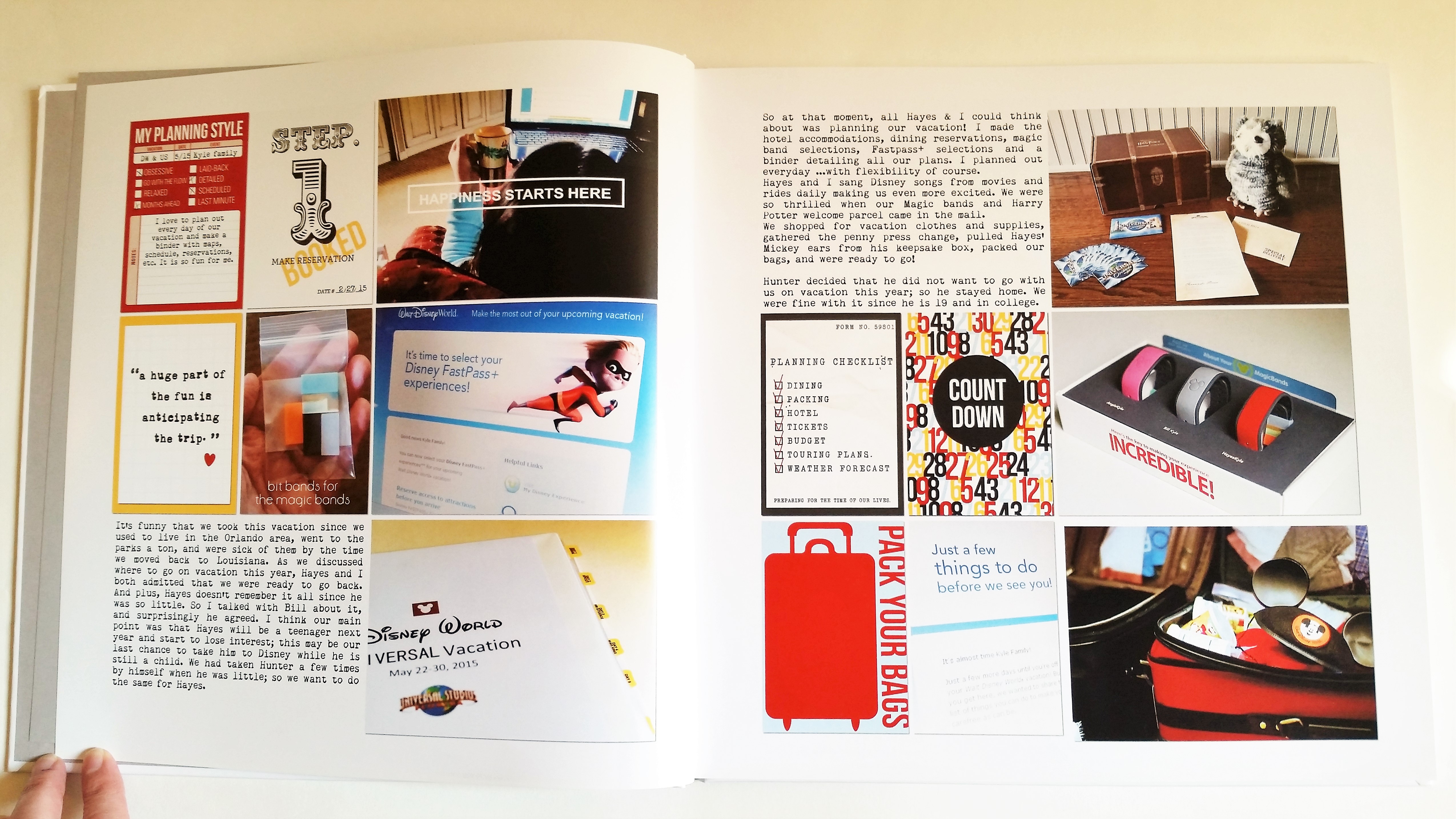 Sahlin Studio, Digital Scrapbooking DesignsA Disney / Universal Vacation -  A Printed Album - Sahlin Studio