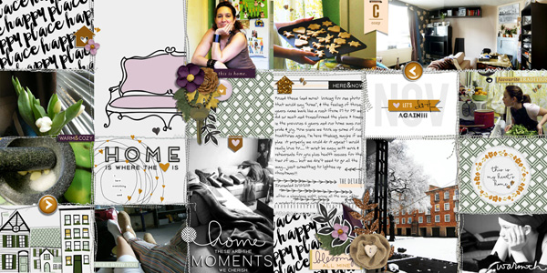 digital pocket scrapbooking layout by MrsPeel featuring mpm home add on: gather.