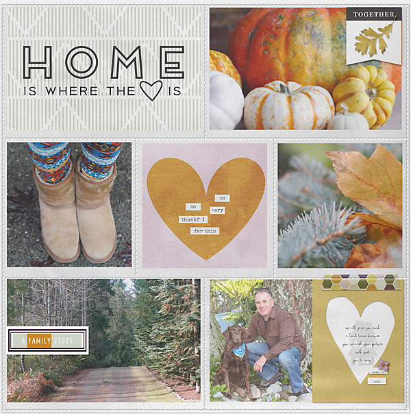 digital pocket scrapbooking layout by Skaphelpsi featuring mpm home add on: gather.