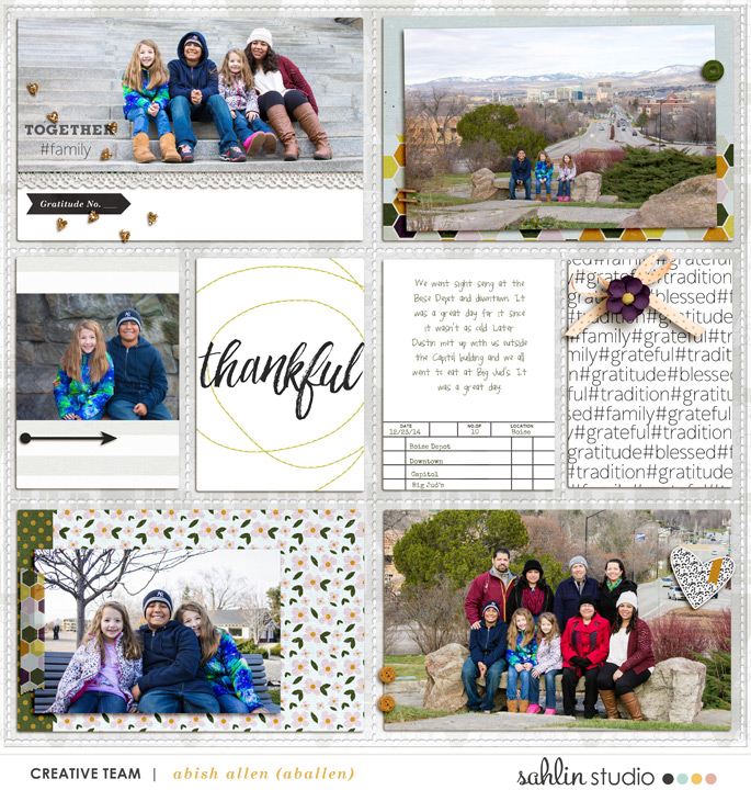 digital pocket scrapbooking layout by aballen featuring mpm home add on: gather.