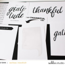 Thankful, Gratitude Digital Project Life cards featuring Gather by Sahlin Studio