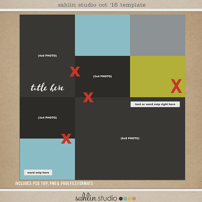 Year of Templates Vol. 15 by Sahlin Studio - Digital scrapbook templates perfect for making pages in a snap!