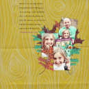 digital scrapbooking layout featuring (fall)ing leaves by sahlin studio