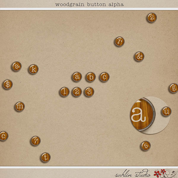 Woodgrain Button Alpha by Sahlin Studio