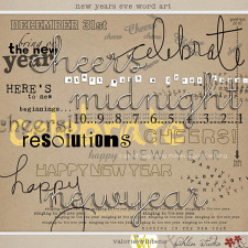 New Year's Eve: Word Art by Valorie Wibbens and Sahlin Studio