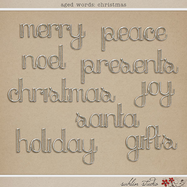 Aged Words: Christmas by Sahlin Studio