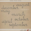 Modern Words: Months by Sahlin Studio
