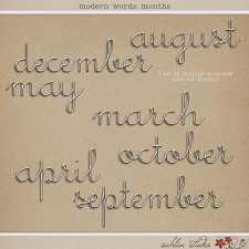 Modern Words: Months by Sahlin Studio