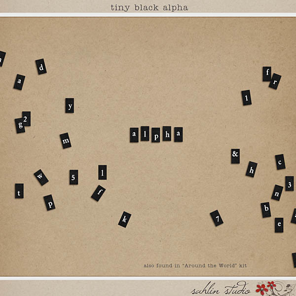 Tiny Black Alpha by Sahlin Studio