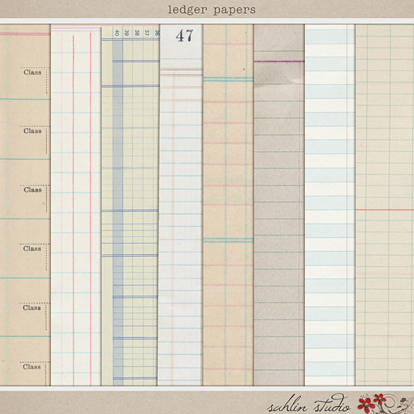 Ledger Papers by Sahlin Studio