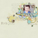 digital scrapbooking layout featuring The Good Life Word Art by Sahlin Studio