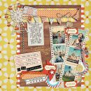 digital scrapbooking layout featuring Retro Journaling Cards by Sahlin Studio