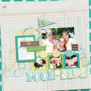 digital scrapbooking layout featuring Ledger Papers by Sahlin Studio