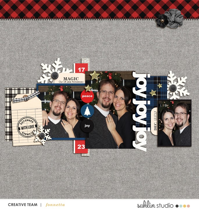 digital scrapbook layout by fonnetta featuring Mad For Plaid by Sahlin Studio