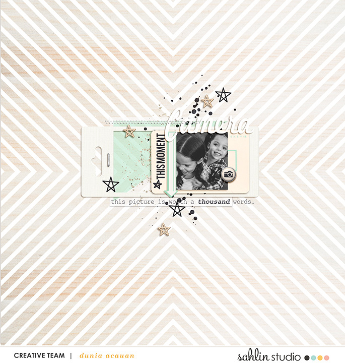 digital scrapbooking layout created by dunia featuring products by Sahlin Studio