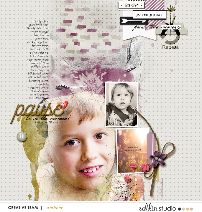 Digital scrapbooking layout by amberr using Pause by Sahlin Studio