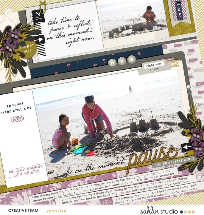 Digital scrapbooking layout byfonnetta using Pause by Sahlin Studio