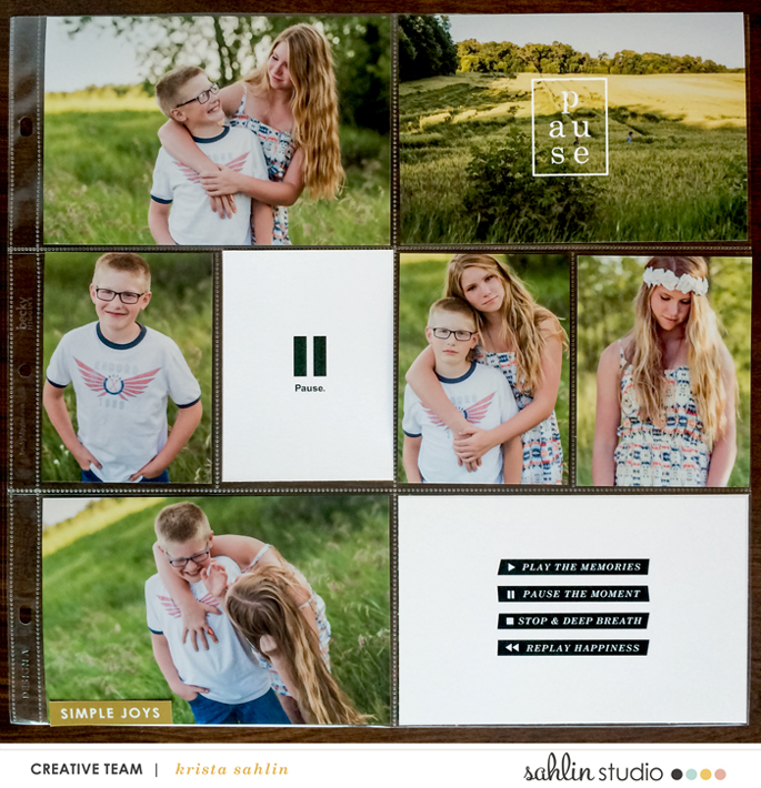 Pause and Reflect Project Life layout using Pause by Sahin Studio
