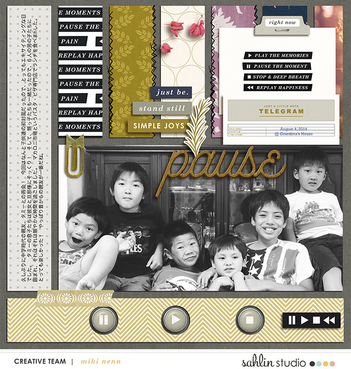 Digital scrapbooking layout by mikinenn using Pause by Sahlin Studio