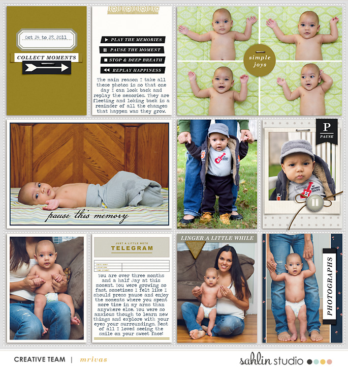 Pocket Scrapbooking layout by mrivas2181using Pause by Sahin Studio