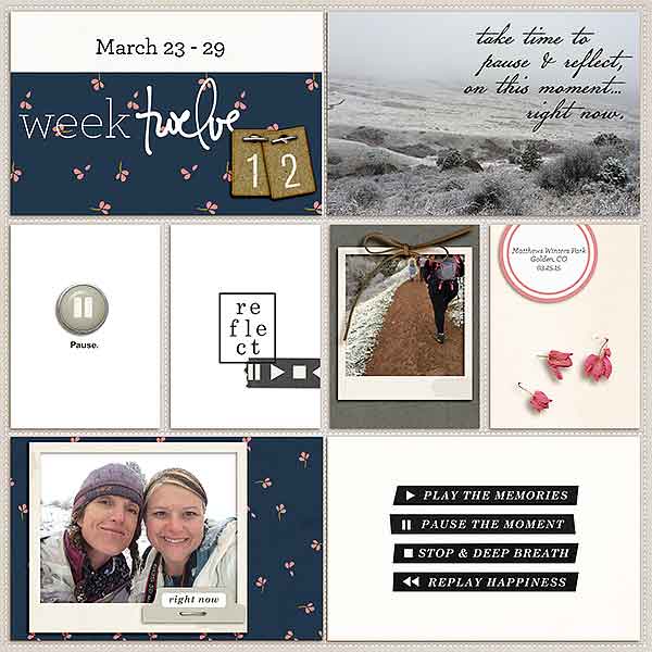 Pocket scrapbooking layout by FarrahJobling using Pause by Sahlin Studio