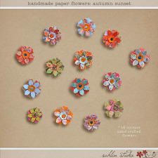 Handmade Paper Flowers: Autumn Sunset by Sahlin Studio